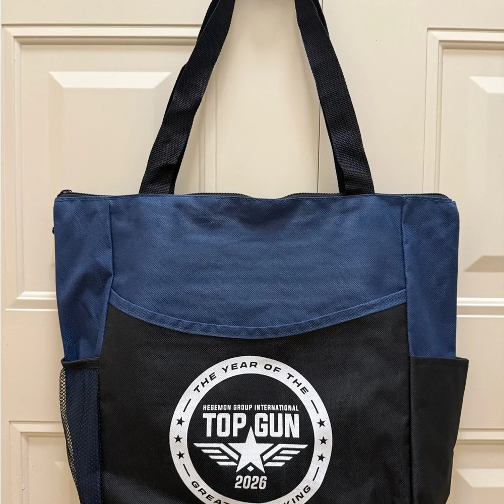 Black and Blue Tote Bag